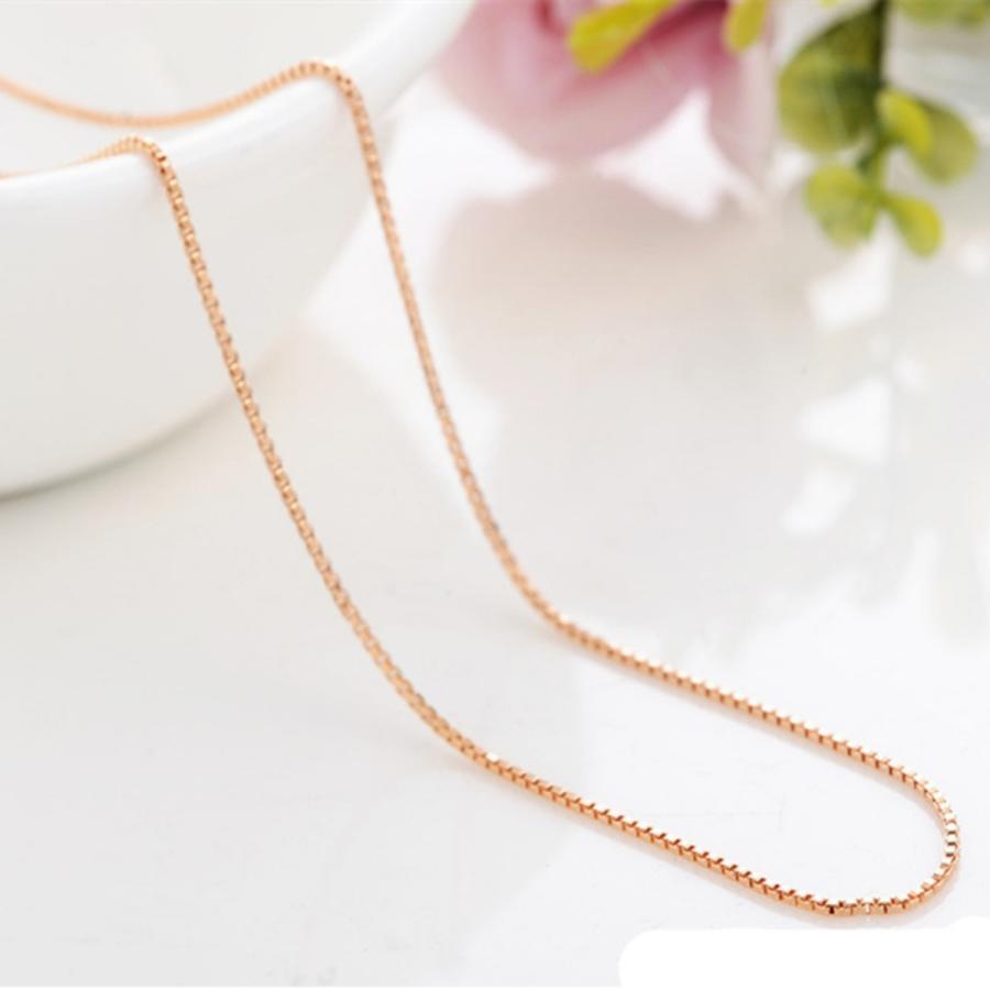 ネックレスチェーン 45cm シルバー925 K18金仕上げ ベネチアンチェーン 