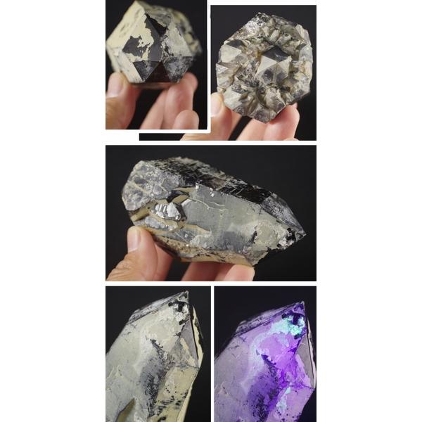 中津川蛭川産 両剣黒水晶（モリオン）結晶 356g /bc-08【公式通販】