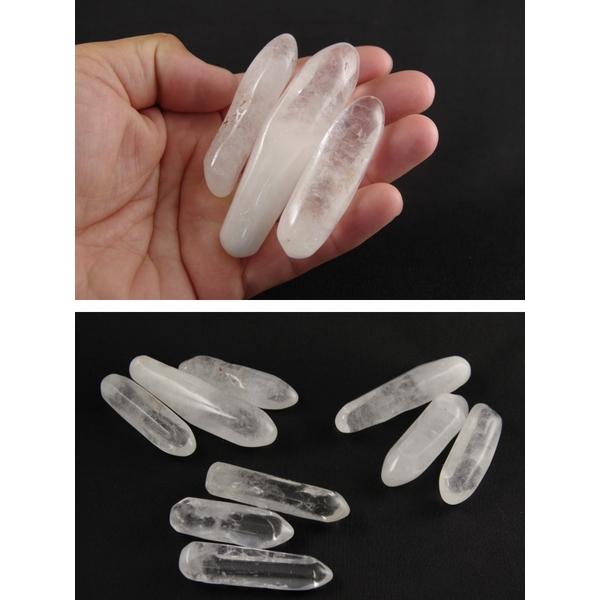 水晶、ツボ押し 天然石ミニつぼ押し棒3本セット◇水晶 /kb-33「天然石」「国産・海外