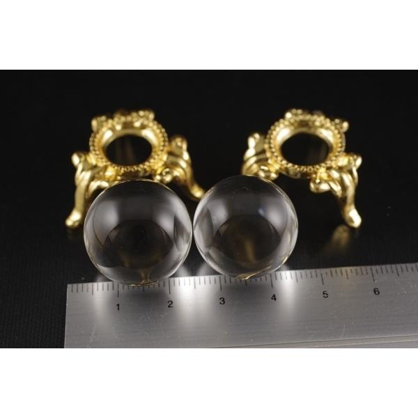 右水晶・左水晶 天然水晶20mm丸玉セット /maru-lr20 右水晶・左水晶 天然水晶20mm丸玉セット /maru-lr20