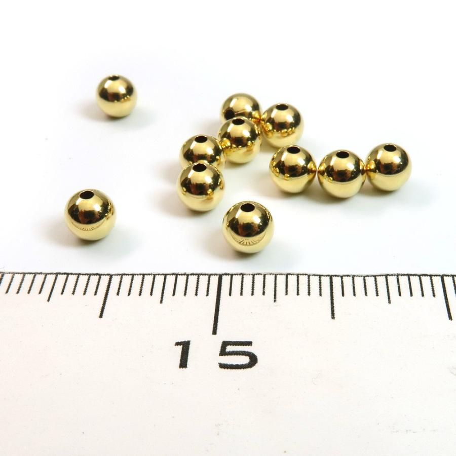 石の蔵 K18YG 18金イエローゴールド プレーンビーズ 丸玉 ラウンド 