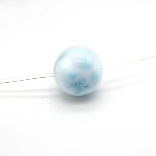 石の蔵 ラリマー AAA丸玉 ビーズ 9.5mm No.5 一点物 : 天然石と 