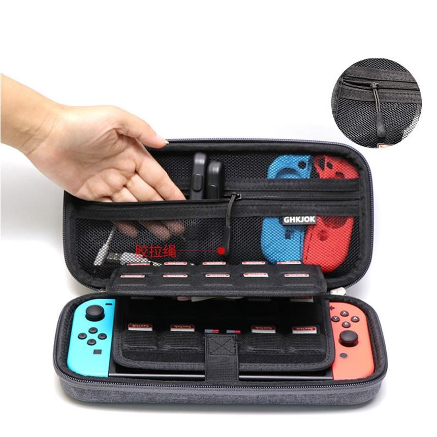GHKJOK Nintendo Switch用ハードキャリングケース その他 Switch Lite用 任天堂 保護 カバー 収納 ケース グレー