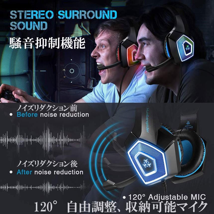 ゲーミングヘッドセット Hunterspider V1 Ps4 Pc ニンテンドースイッチ タブレット ゲーム用 高音質 ノイズキャンセリング Nintendo Switch など対応 Hs V1 Bl Mg0710 50a Com Shot 通販 Yahoo ショッピング