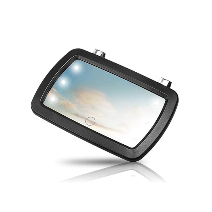 化粧鏡 車用ミラー サンバイザーミラー 化粧 メイクアップ 6つ Ledライト付き 自動車用品 Modemiran S Kh0317 15a Com Shot 通販 Yahoo ショッピング