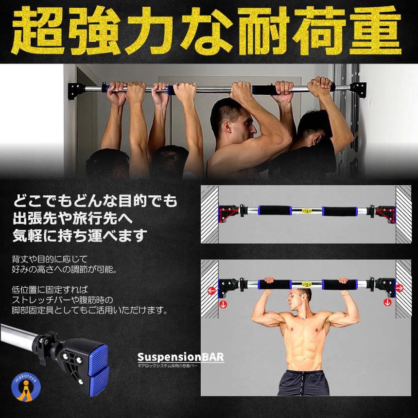 懸垂バー 自宅 壁 突っ張り棒 チンニング ギアロック 30秒