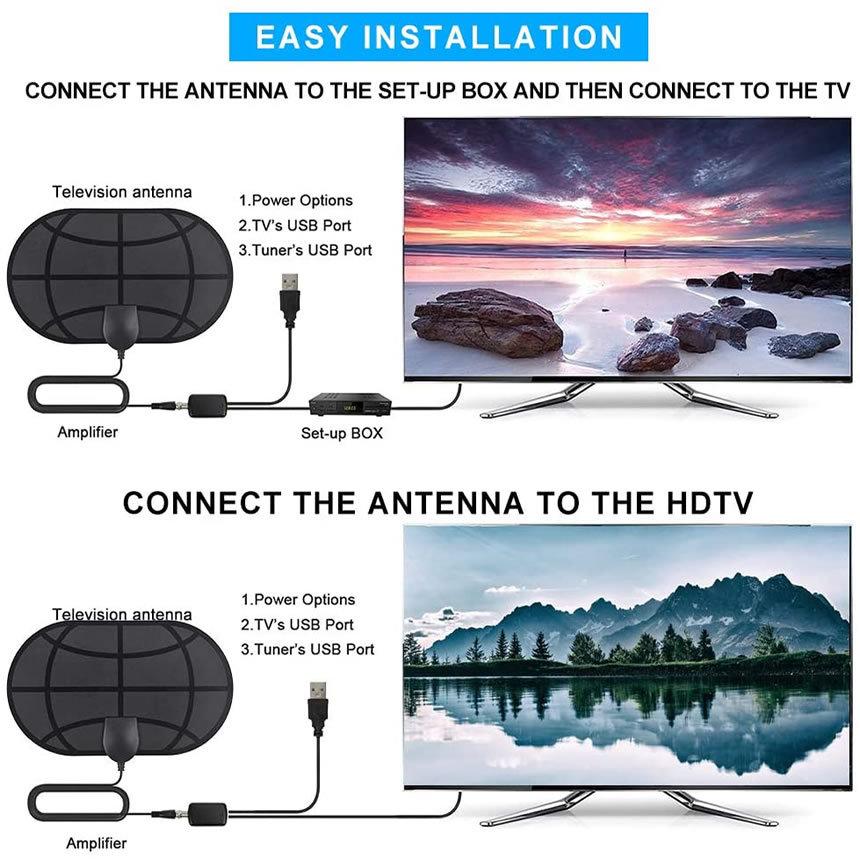 テレビ アンテナ 室内 Tvアンテナ ブースター 弱電界 弱電界用 信号ブースター 設置簡単 高感度受信 Usb式 全種類テレビ対応 簡単接続 Tereannte 最大96 オフ