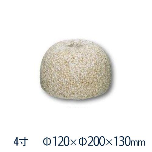束石 沓石 さび御影石 山型柱石 丸柱用（貫通穴タイプ）4寸 4個 Φ120 