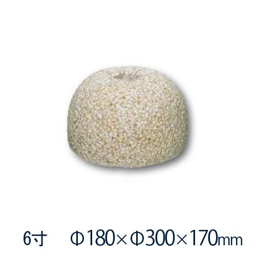 束石 沓石 さび御影石 山型柱石 丸柱用（貫通穴タイプ）6寸 10個 Φ180 
