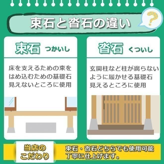 【推し】 束石　沓石　白御影石　603柱石　雪国型　標準型　4.5寸 10個　 135×219×300mm　貫通穴無し　本磨き仕上げ　代引不可　個人様支店止め 【GMS3980153953】(145499円)