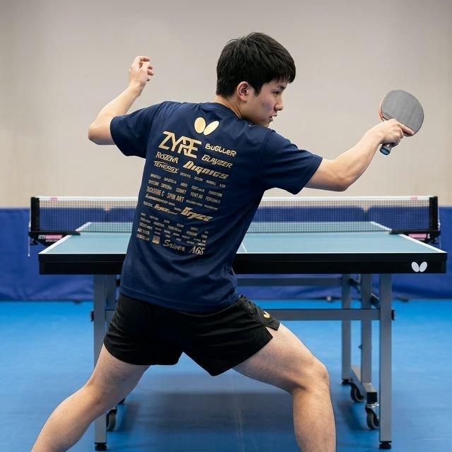 Butterfly/バタフライ★ソピアール・シャツ★ブラックS★日本卓球協会公認 バタフライ(Butterfly) BTY-Tシャツ26 数量限定 2026展示会限定モデル
