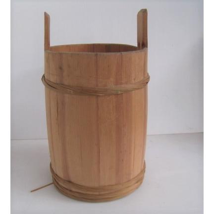 古民具　水桶　肥桶　昔の運ぶ道具　天秤棒なし　木の桶2個セット　小道具　オブジェ　古民家　飾り｜ishisyo｜02