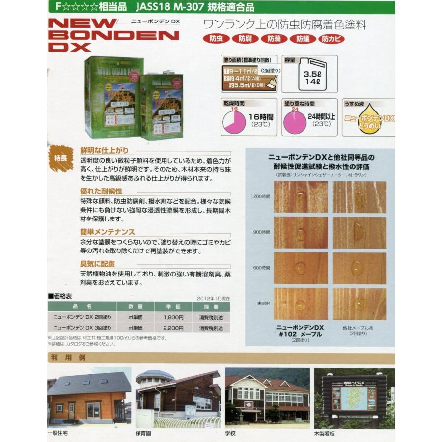 大阪塗料工業 ニューボンデンDX #110オリーブ3.5L DIY 屋外 木材保護 