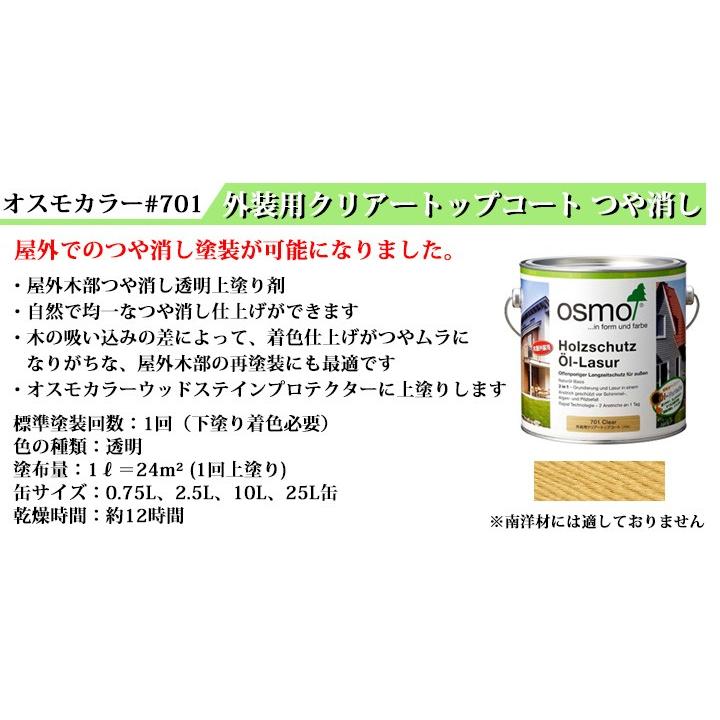 Osmo Holzschutz Öl-Lasur クリア 2.5L