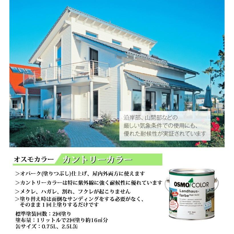 osmo オスモカラー カントリーカラープラス#2101ホワイト2.5L DIY 木部 