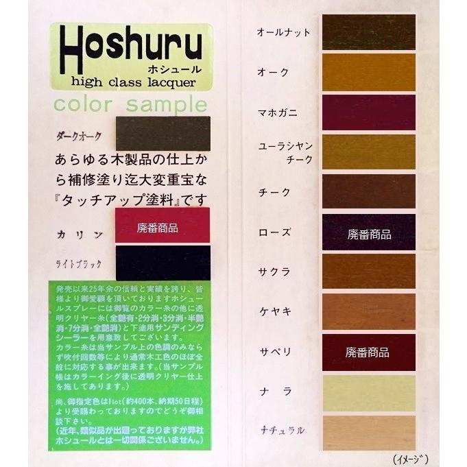 ホシュールスプレーダークオーク300ml 家具・建材・仏壇、補修用高級スプレー 豊富なカラーバリエーション|ishiyama-toryo|02