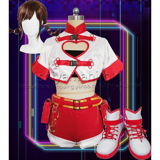 絆愛 (キズナアイ) Kizuna AI 風 アイちゃん コスプレ衣装 cosplayコスチューム ウィッグ 靴 追加可 クリスマス変装 舞台仮装 祭り