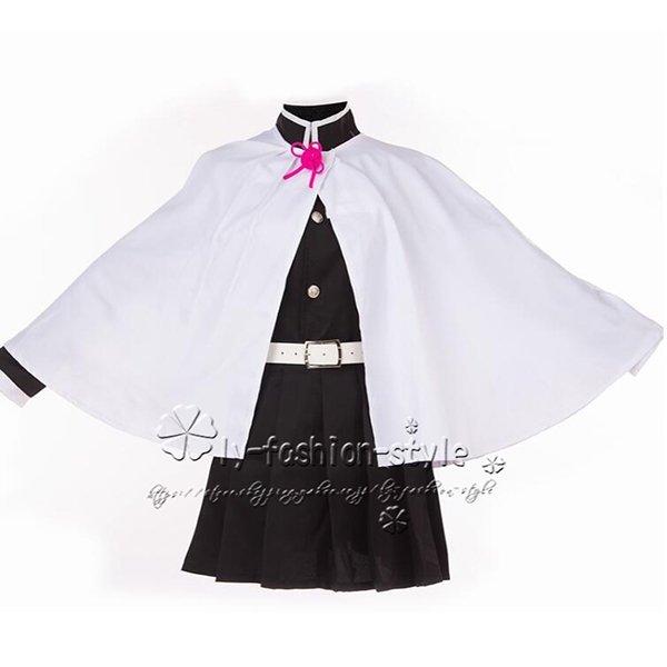 鬼滅の刃 風 栗花落カナヲ 子供用大人用コスプレ衣装 ウィッグ 道具刀