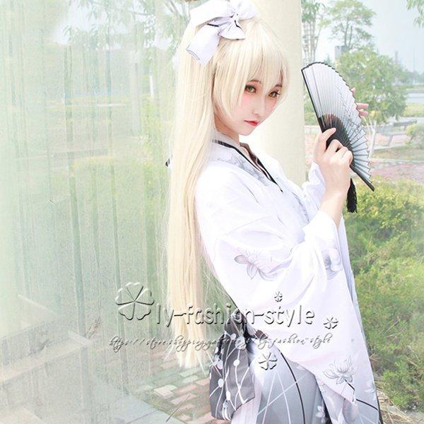 P⑫2 春日野穹 かすがの そら 白 着物 浴衣 ヨスガノソラ コスプレ Amazon.co.jp: [KYUUCOS] 縁の空 ヨスガノソラ 春日野穹 浴衣