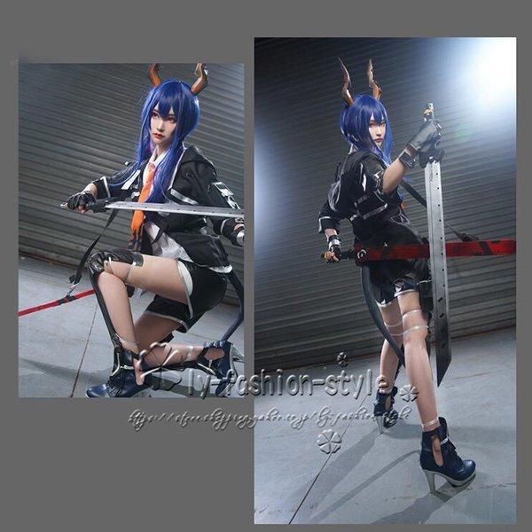 アークナイツ Arknights コスプレ チェン コスプレ 衣装 警備員 コスチューム 仮装 パーティー ハロウィン クリスマス Cosplay_6