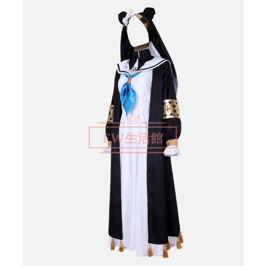 ブルーアーカイブ Blue Archive 風 伊落マリー コスプレ衣装 ウィッグ 靴 cosplay ハロウィン 演出服 変装_3