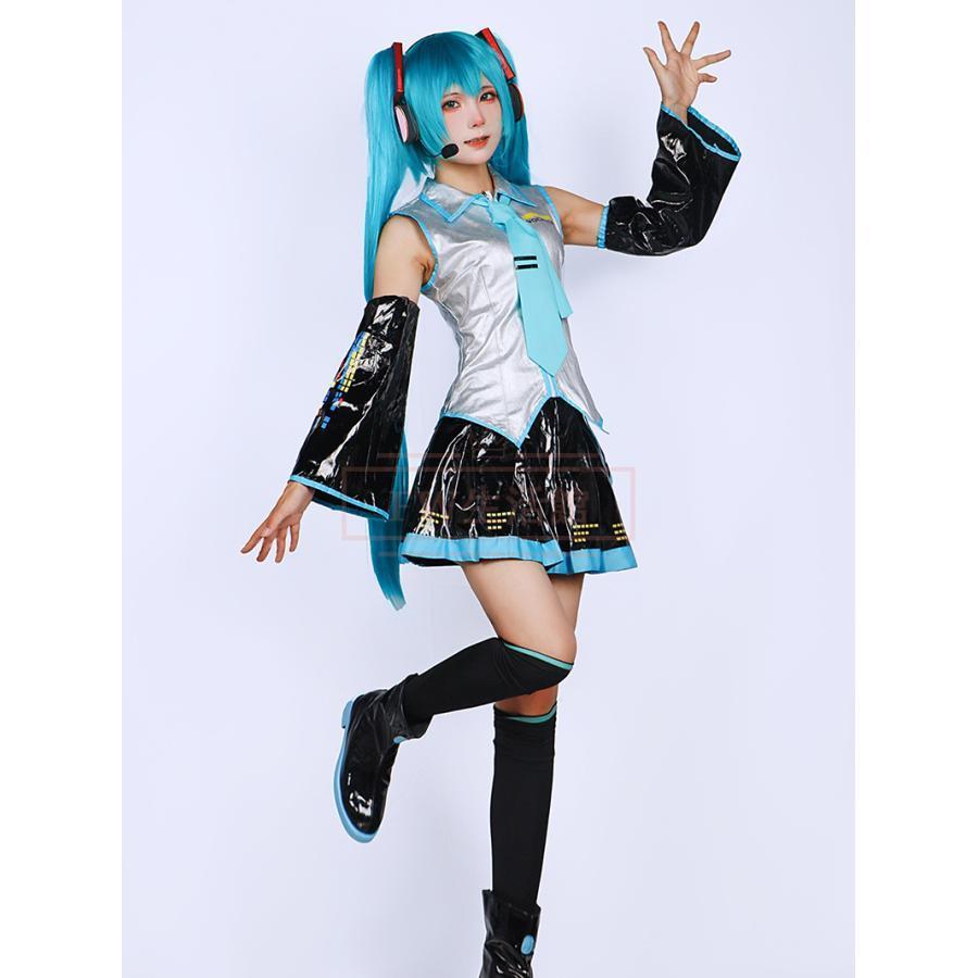 初音ミク V2公式服 （こうしき）コスプレ衣装 ウィッグ 靴