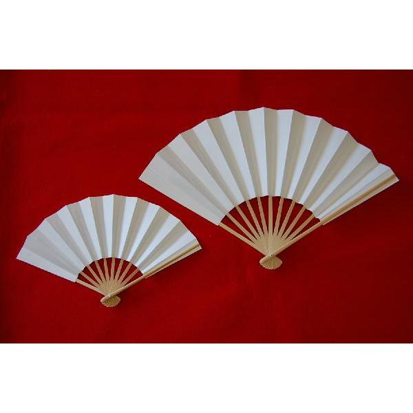 全品送料無料 祭用品 白扇子 大 小