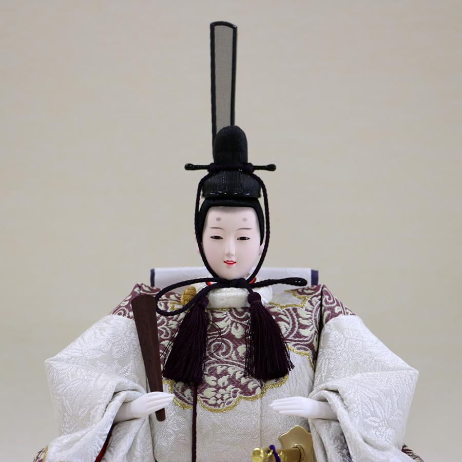 千匠人形工房】雛人形 京都西陣織衣裳着 親王立雛飾り「平安雛