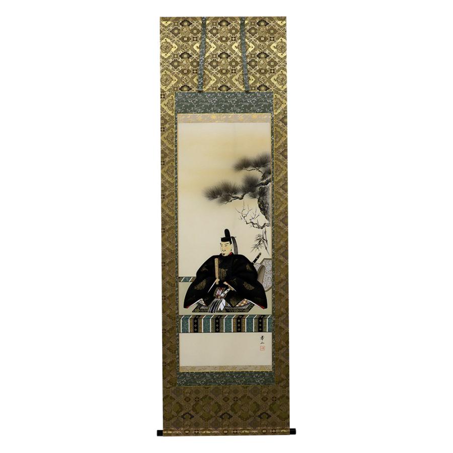 【天神様　掛軸】尺五立　菅公御尊像　渡辺孝二 作　<本金襴表装> | 