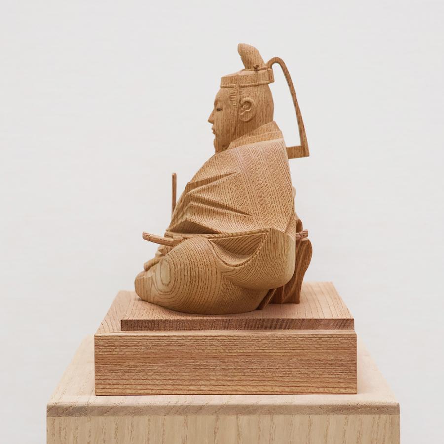 天神様 木彫り】井波彫刻 7寸 欅 高桑 章 作<日展会友> : 石崎 天神様 木彫り】井波彫刻 7寸 欅 高桑 章 作<日展会友> : 石崎