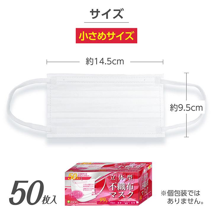 マスク 不織布 小さめサイズ 50枚 女性用 立体型不織布マスク 3層構造 使い捨てマスク Isdg 医食同源 Fushokufu S 50 Isdg 医食同源ドットコム 通販 Yahoo ショッピング