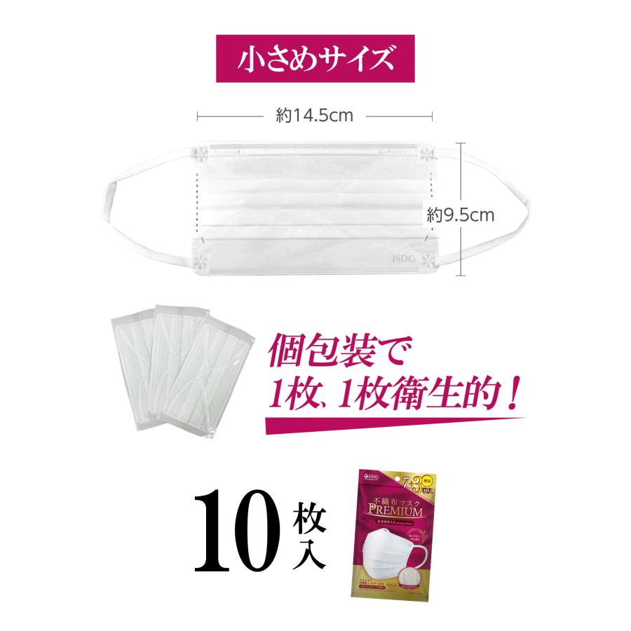 医食同源ドットコム 不織布マスク PREMIUM 小さめ 7枚+3枚 / 立体型