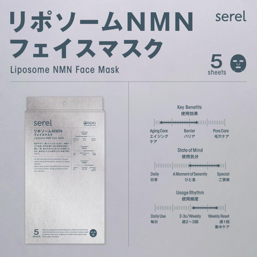 セレル リポソームNMNフェイスマスク / セレル serel NMN フェイスマスク シートマスク リポソーム 保湿 高保湿 エイジングケア 美容マスク スキンケア | 