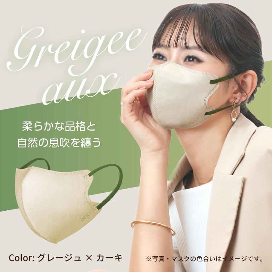 立体型スパンレース不織布カラーマスク バイカラー 7枚入 / アイスグレー パープル グレージュ カーキ 花粉対策 マスク 花粉症対策 マスク 立体型 グレージュ | 医食同源ドットコム | 10