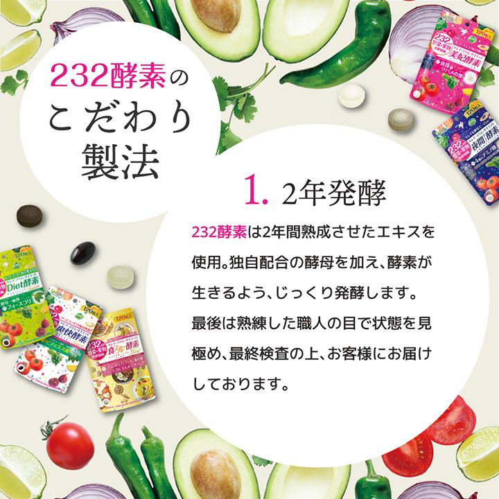 Nashi Diet ダイエットサプリ 2個セット 医食同源ドットコム 【送料無料】まとめ買い 232酵素シリーズ 酵素