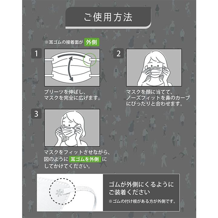 医食同源ドットコム 立体型プリーツマスク ゆったりフィット 7枚入