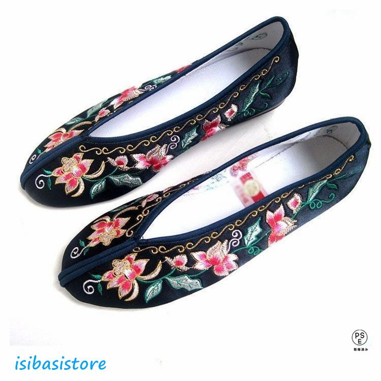 チャイナシューズ パンプス 台湾シューズ カンフーシューズ 中華