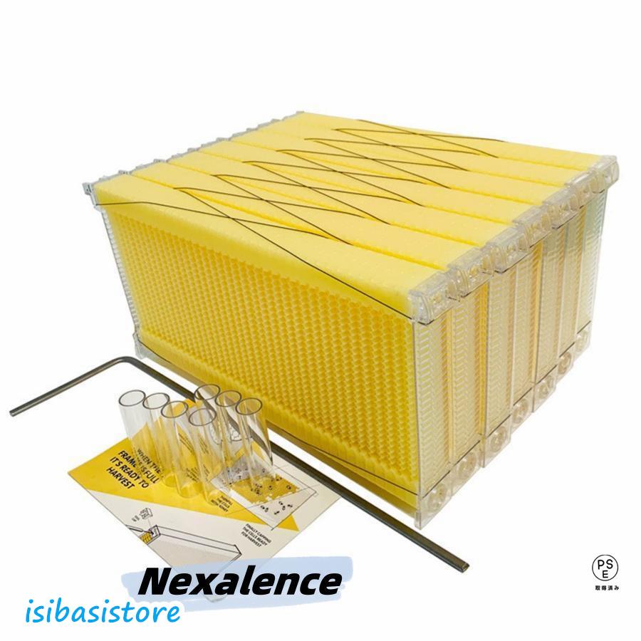 フローハイブ 蜂巣 蜜蜂巣箱 巣脾 巣礎 巣枠 ミツバチ巣 7Pcs 6Pcs