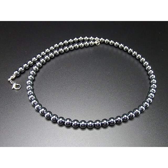 AAA高純度テラヘルツ鉱石6mm強ネックレス軽量健康系石街 : 石街 - 通販