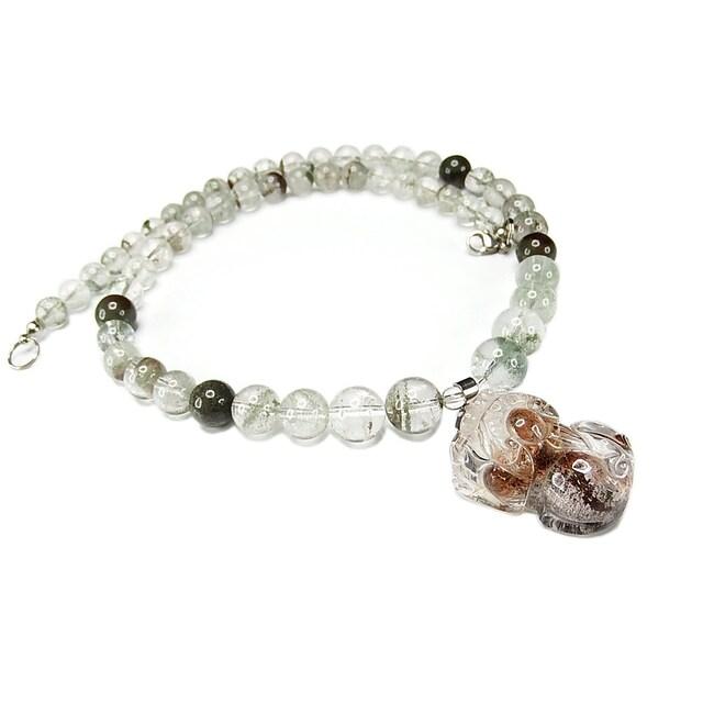 独創的 一点物逸品ガーデンクォーツヒキュウネックレス天然石仕事運蓄財運 正規激安 Regionmarket Store