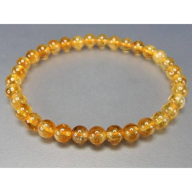 天然無着色/最強品質】天然レモンシトリン＊約12.5mm＊天然石ブレスレット