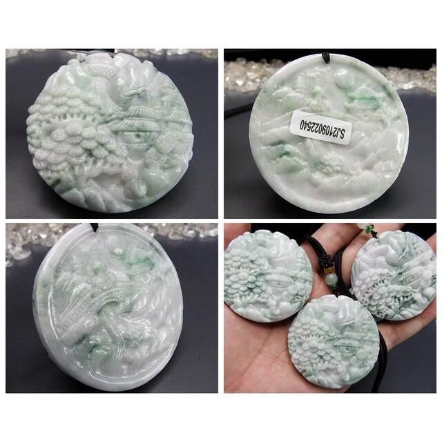 ミャンマー産天然本ヒスイ翡翠ネックレスペンダント銀925シルバー送料無料