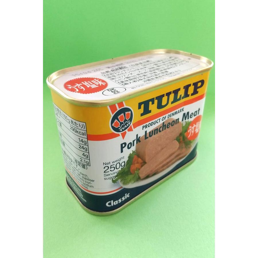 TULIP ポークランチョンミート(うす塩味)250グラム 沖縄・石垣 TULIP ポークランチョンミート(うす塩味)250グラム 沖縄・石垣