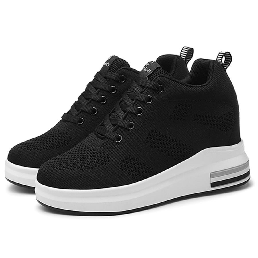 インヒールスニーカー8cmレディース 厚底スニーカー レディーススニーカー 8cm厚底 美脚 シークレットシューズ 厚底シューズ レースアップ いしかわストア 通販 Yahoo ショッピング