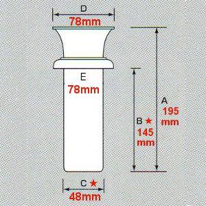 お墓用花立 ステンレス製 筒径:48mm(大) 中入れ式ツバ付 1対2本セット {N-48(大)}｜isikenshop｜03