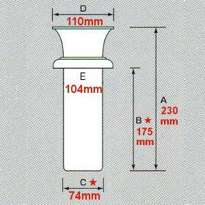 お墓用花立 ステンレス製 筒径 74mm 中入れ式ツバ付 1対2本セット N 74 H お墓用品と石材工具のイシケン 通販 Yahoo ショッピング