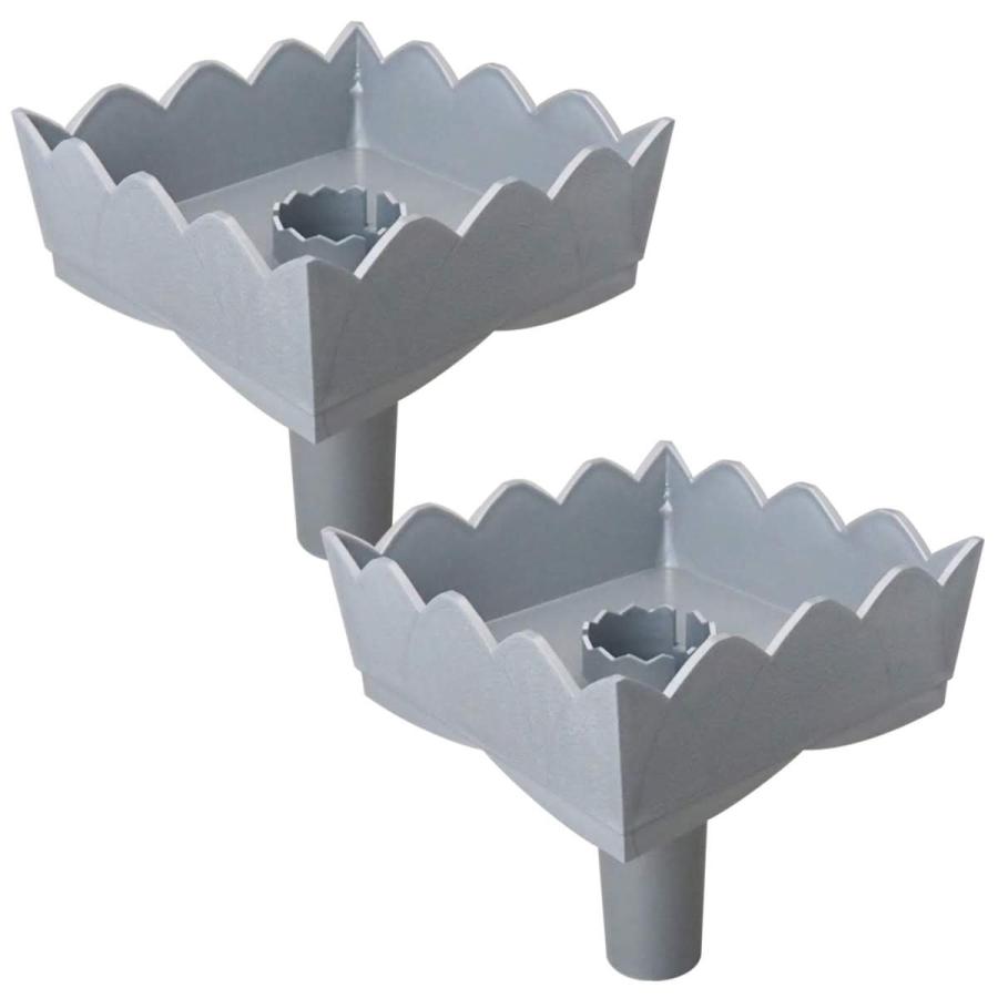 お墓用 花立 プラスチック製 中入れ式 角型受け皿付き 細長タイプ 筒径