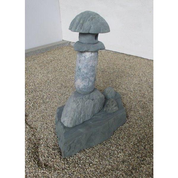 YO-12 ミニ！置き灯篭（5石組） 庭石/飾り石/物置石/石の置物