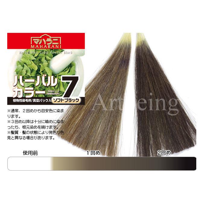 MAHARANI（マハラニ） ハーバルカラー7（ソフトブラック） 100g ≪3個