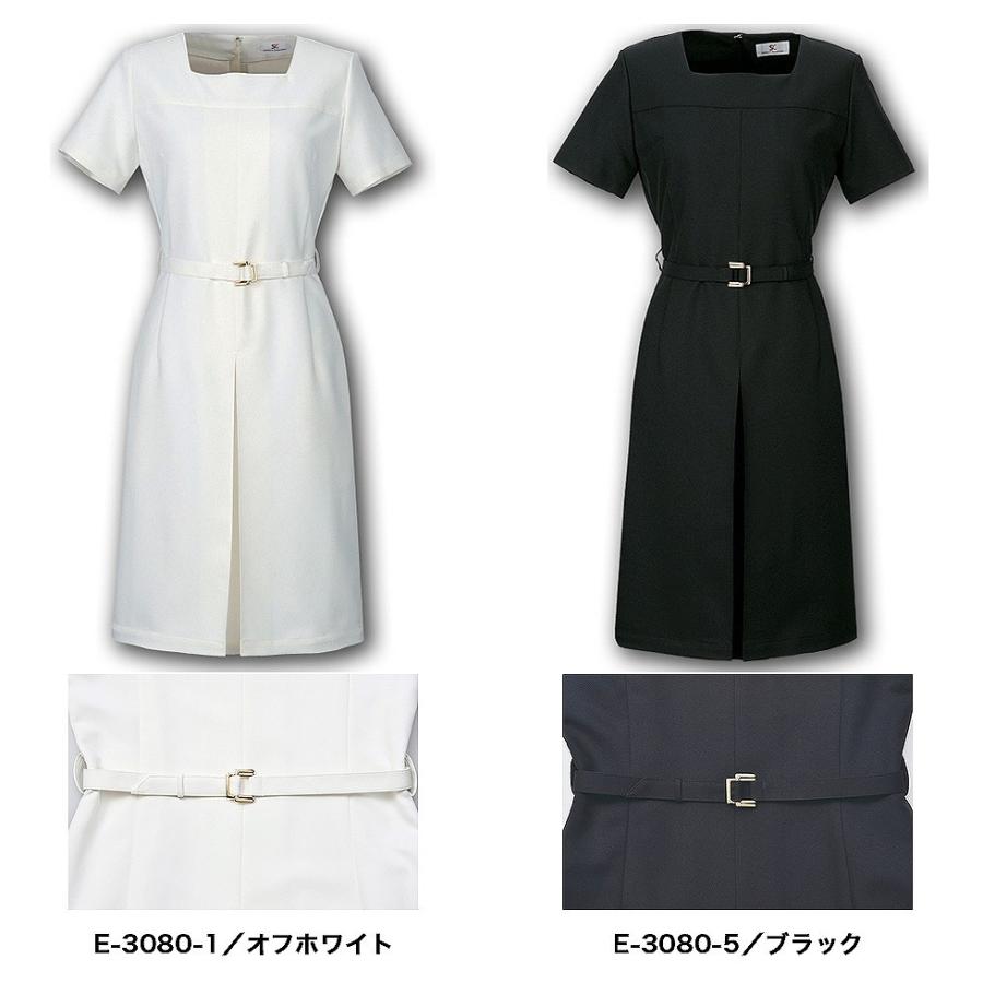 ELEFEE エレフィ エステティック ワンピース オフホワイト ブラック